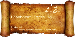Leonhardt Esztella névjegykártya